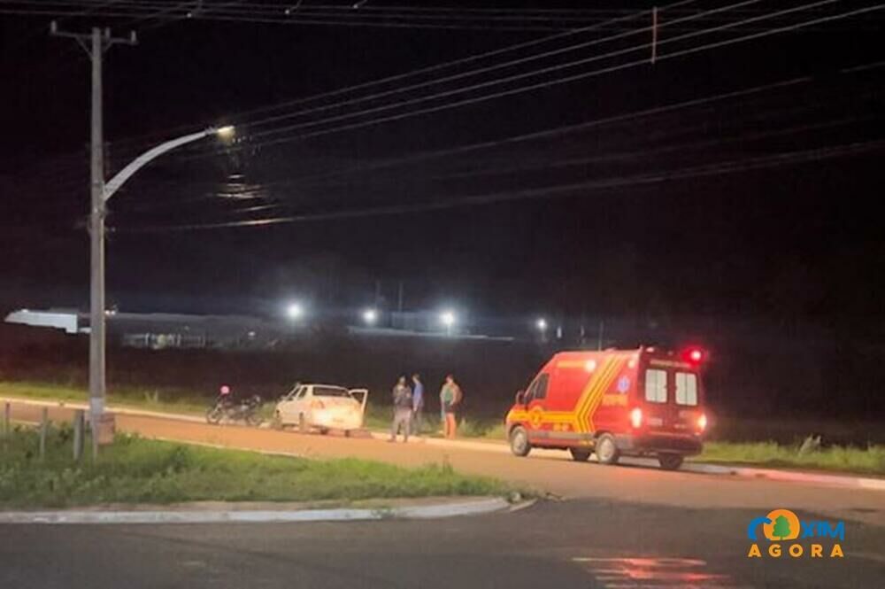 Imagem de compartilhamento para o artigo Motorista sai ileso após ter carro atingido por caminhonete em avenida de Coxim da MS Todo dia